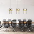 Lampa w stylu glamour VETRO złota do salonu, 3xE14, szklane ozdobne klosze LP-2910/3L GD Light Prestige
