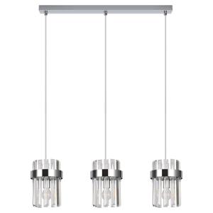 Lampa wisząca chrom VETRO z transparentnymi szklanymi kloszami, gwint E14 LP-2910/3L CH Light Prestige