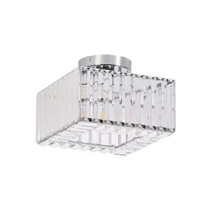 Elegancki plafon VETRO chrom, szklany klosz na E27 LP-2910/1C CH square Light Prestige