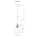 Lampa wisząca ELARIS do sypialni, szklany przydymiony klosz, gwint E27 LP-8103/1P SM Light Prestige