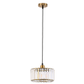 Lampa wisząca z okrągłym szklanym kloszem VETRO do salonu, gwint E27 LP-2910/1P GD round Light Prestige