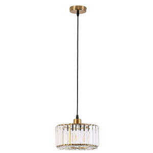 Lampa wisząca z okrągłym szklanym kloszem VETRO do salonu, gwint E27 LP-2910/1P GD round Light Prestige