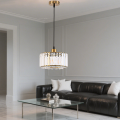 Lampa wisząca z okrągłym szklanym kloszem VETRO do salonu, gwint E27 LP-2910/1P GD round Light Prestige