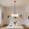 Lampa wisząca z okrągłym szklanym kloszem VETRO do salonu, gwint E27 LP-2910/1P GD round Light Prestige