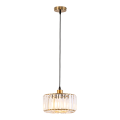 Lampa wisząca z okrągłym szklanym kloszem VETRO do salonu, gwint E27 LP-2910/1P GD round Light Prestige