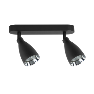 Lampa sufitowa z ruchomymi reflektorkami CAMPANA do gabinetu, gwint GU10 LP-3103/2WS BK Light Prestige