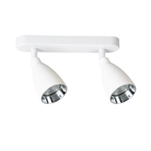 Minimalistyczny podwójny spot sufitowy CAMPANA 2xGU10 do sypialni LP-3103/2WS WH Light Prestige