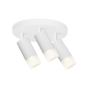 Plafon sufitowy biały SONAYA z trzema regulowanymi reflektorkami do jadalni LP-2803/3C WH Light Prestige