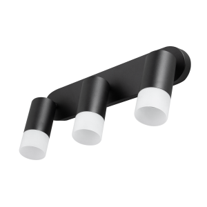 Podłużna listwa sufitowa z ruchomymi reflektorkami, czarna SONAYA do korytarza LP-2803/3WS BK Light Prestige