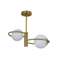 Elegancka lampa sufitowa DORADO, szklane klosze kule nad stół w jadalni, 2xE14 LP-002/2C ring Light Prestige