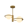 Elegancka lampa sufitowa DORADO, szklane klosze kule nad stół w jadalni, 2xE14 LP-002/2C ring Light Prestige