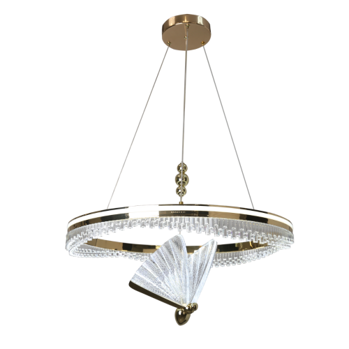 Lampa wisząca Marissa Cristal złota LED CCT LP-2515/1P Cristal GD Light Prestige