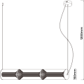 Lampa wisząca Aeris 3 linia transparent LED CCT LP-2137/3L TR Light Prestige