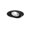 Oczko podtynkowe czarne NERO z ruchomym źródłem światła GU10/AR111  LP-4424/1RS BK movable Light Prestige