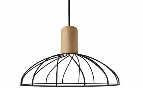 Lampa wisząca MODERNO z klatkowym kloszem gwint GU10 LP-1221/1P B BK Light Prestige