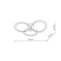 Azina 3 Plafon złota LED LP-4852/3C GD Light Prestige