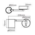 Kinkiet z wysięgnikiem Snow  NEW biały 1xGU10 LP-731N/1WL WH Light Prestige