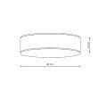 Plafon z abażurem białym do salonu Alto Ø40cm LP-81008/3C WH Light Prestige