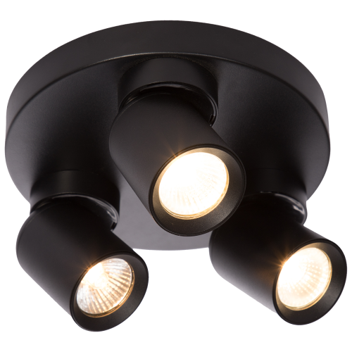 Plafon Pointa czarny 3xGU10 LP-6398/3C Round BK Light Prestige