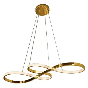 Lampa wisząca Infania 32 cm złota LED CCT LP-1670/1P GD Light Prestige