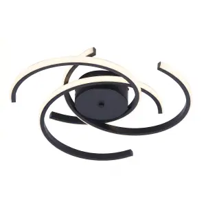 Plafon Spider 51 cm czarny LED CCT LP-1255/1C 51 BK Light Prestige