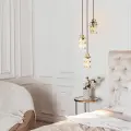 Lampa wisząca LIRA 3, złota, kryształowe klosze LP-2024/3P GD Light Prestige