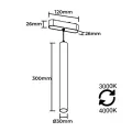 Reflektor Magnetic Slim Flow 8W CCT czarny LP-670-MAG SLIM 8W CCT BK Light Prestige
