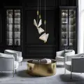 Elegancka lampa wisząca MARIPOSA  z motywem motyli, LED zmienna barwa złota LP-1715/3P Light Prestige