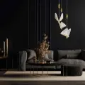 Elegancka lampa wisząca MARIPOSA  z motywem motyli, LED zmienna barwa złota LP-1715/3P Light Prestige